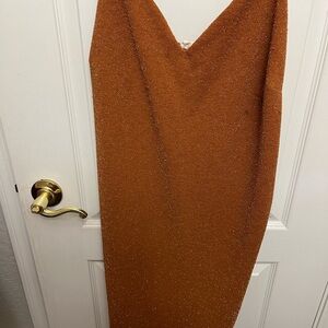 Elegant Brown Sleeveless Dress